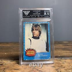 Vintage star wars trading card 1977 luke skywalker 1 graded 8.5 not PSA 8087