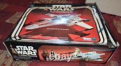 Vintage star wars x-wing 1995 (sounds work) + REPRO BOX