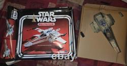 Vintage star wars x-wing 1995 (sounds work) + REPRO BOX