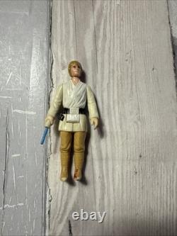 1977 Édition Vintage Star Wars Luke Skywalker Garçon de Ferme Cheveux Blonds Sabre Bleu Rare
