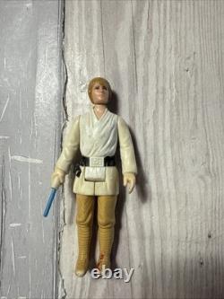 1977 Édition Vintage Star Wars Luke Skywalker Garçon de Ferme Cheveux Blonds Sabre Bleu Rare