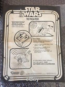 1977 Star Wars Tie Fighter Navire Vintage Kenner Avec Boîte Et Instructions Look