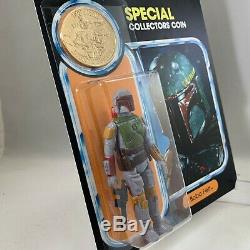 1979 Star Wars Vintage Boba Fett Figure Originale Custom Potf Cardback & Coin