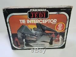 1983 Vintage Star Wars Tie Interceptor Véhicule Kenner Jamais Utilisé Affiche
