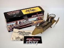 1984 Star Wars Potf Tatooine Skiff Vintage Kenner Vehicle Mint With Box, Carte