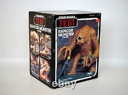 1984 Star Wars Rotj Rancor Monster Vintage Creature Kenner, Encadré Avec Insert