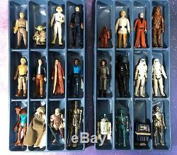 24 Vintage Star Wars Figurines Lot Vinyl Space Case Kenner Figure Originale