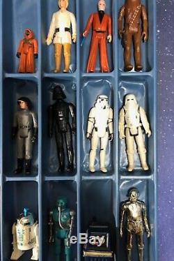 24 Vintage Star Wars Figurines Lot Vinyl Space Case Kenner Figure Originale