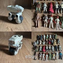 33 X Lot de figurines et véhicules Vintage Star Wars Hoth Droid Ewok Luke Trooper et plus