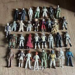 33 X Lot de figurines et véhicules Vintage Star Wars Hoth Droid Ewok Luke Trooper et plus