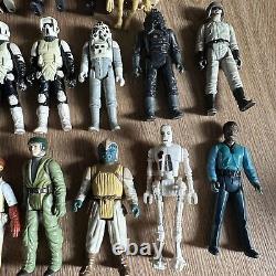 33 X Lot de figurines et véhicules Vintage Star Wars Hoth Droid Ewok Luke Trooper et plus