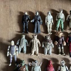 33 X Lot de figurines et véhicules Vintage Star Wars Hoth Droid Ewok Luke Trooper et plus