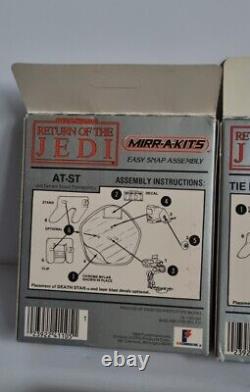 5 X Kits MIRR-A de vaisseaux Vintage Star Wars ROTJ AT-ST, Speeder, Y-Wing, TIE, Tydirium
