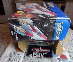 A-wing Fighter 1984 1985 Star Wars Droids Complet Vintage W Inserts Travail