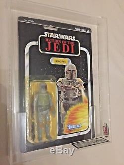 Boba Fett 1983 Vintage Kenner Star Wars Rotj 65bk-b Moc Ukg Afa Y70% Super Rare