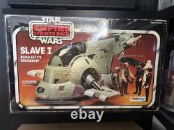 Boîte Palitoy Vintage Slave-1 Star Wars avec étui déflecteur. Sans instructions.