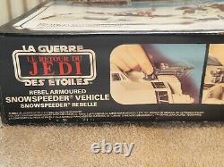 Boîte vintage Star Wars ROTJ Bi Logo Snowspeeder en état proche du MINT et fonctionnant