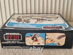 Boîte vintage Star Wars ROTJ Bi Logo Snowspeeder en état proche du MINT et fonctionnant