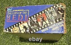 CARDS VINTAGE STAR WARS TOPPS 1983 RETOUR DU JEDI BOÎTE COMPLÈTE 36 PAQUETS DE CIRE