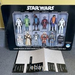 COFFRET DE COLLECTION DE MINI-FIGURES D'ACTION STAR WARS VINTAGE 1977, Feuille d'insertion/Autocollants
