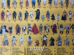 Carte de support rétro Star Wars rare au Royaume-Uni Luke Skywalker Gunner ROTJ 77 Dos