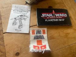 Cartes d'instructions, décalques et boîte de l'ATL Interceptor des droids Star Wars Vintage Kenner