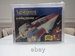 Chasseur A-Wing Star Wars Vintage neuf sous emballage UKG classé véhicule Droids Kenner en boîte