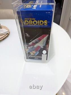 Chasseur A-Wing Star Wars Vintage neuf sous emballage UKG classé véhicule Droids Kenner en boîte
