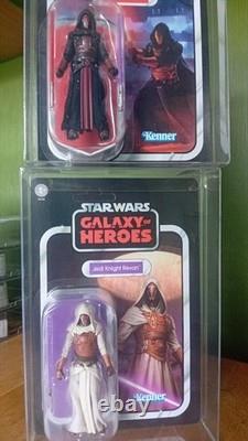 Collection Vintage Star Wars Darth Revan Vc301 et Jedi Revan Vc306 MOC dans des étuis