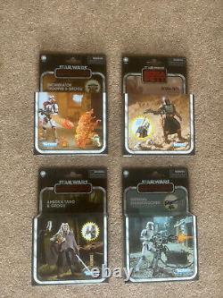Collection Vintage Star Wars de 4 figurines en édition Deluxe.