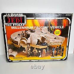 Collection complète de la boîte originale du Faucon Millenium Star Wars Vintage ROTJ uniquement