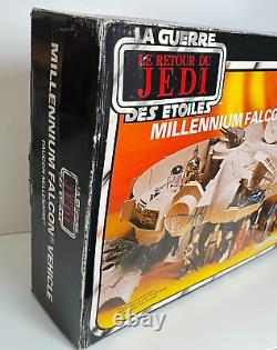 Collection complète de la boîte originale du Faucon Millenium Star Wars Vintage ROTJ uniquement