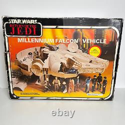 Collection complète de la boîte originale du Faucon Millenium Star Wars Vintage ROTJ uniquement