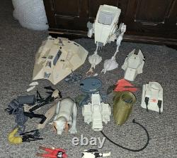 Collection de figurines d'action Kenner Star Wars vintage, accessoires et vaisseaux