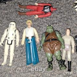 Collection de figurines d'action Kenner Star Wars vintage, accessoires et vaisseaux