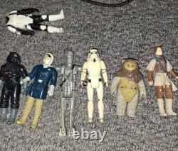 Collection de figurines d'action Kenner Star Wars vintage, accessoires et vaisseaux