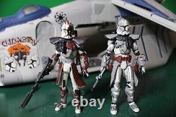 Collection vintage Star Wars Wolfpack ARC Troopers X2 Figures personnalisées