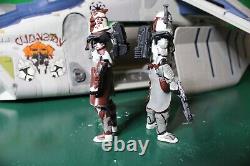 Collection vintage Star Wars Wolfpack ARC Troopers X2 Figures personnalisées