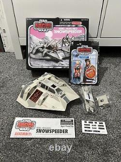 Collection vintage de Star Wars Snowspeeder Boîte non utilisée avec Luke Pilote rétro