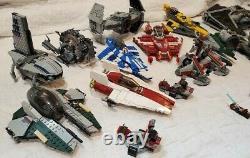 Énorme Lego Star Wars Lot (20+) Vintage Sets Furry-class, A-wing, Starfighter Etc