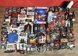 Énorme collection de bundle Star Wars vintage et moderne avec quelques pièces rares : jouets, livres, etc.