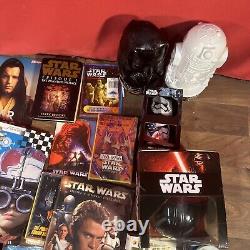 Énorme collection de bundle Star Wars vintage et moderne avec quelques pièces rares : jouets, livres, etc.