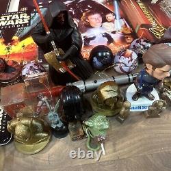 Énorme collection de bundle Star Wars vintage et moderne avec quelques pièces rares : jouets, livres, etc.