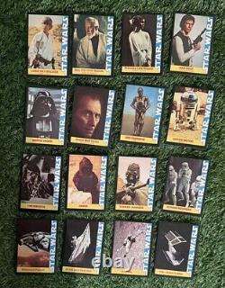 Ensemble complet de cartes Wonder Bread Star Wars vintage 1977 1-16 RARE État excellent