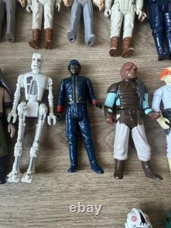 Ensemble d'accessoires de figurines Star Wars vintage x 24 années 1980