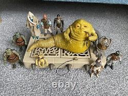 Ensemble de jeu Vintage Star Wars Jabba The Hut complet avec les figurines de Salacious Crumb