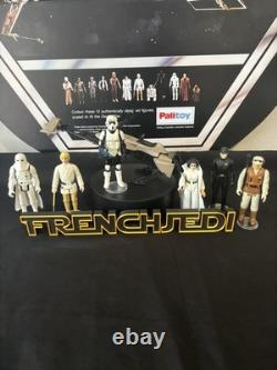 Ensemble de lot de travail Vintage Star Wars comprenant une moto speeder complète avec 6 figurines