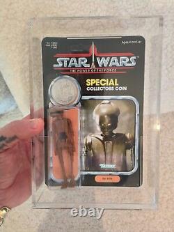 Figure EV-9D9 Star Wars Vintage 1984 (Derniers 17) Scellée sur carte POTF 92