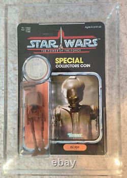 Figure EV-9D9 Star Wars Vintage 1984 (Derniers 17) Scellée sur carte POTF 92