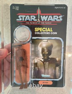 Figure EV-9D9 Star Wars Vintage 1984 (Derniers 17) Scellée sur carte POTF 92